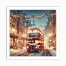 Christmas tourbussen Art Print