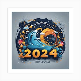 New Year 2024 Art Print