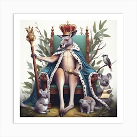 Kangaroo King 3 Art Print