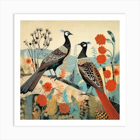 Bird In Nature Pheasant 7 Art Print