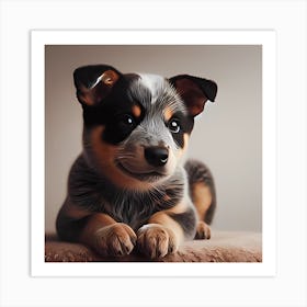 Australian Shepherd Puppy Art Print