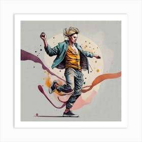 Dancer With Splashes 2 Art Print