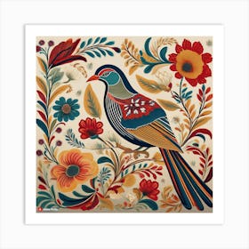 Contemporary art bird Art Print