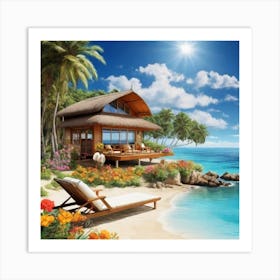 Beach House 5 Art Print