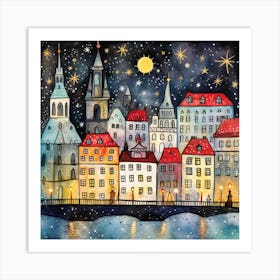 Christmas City Art Print