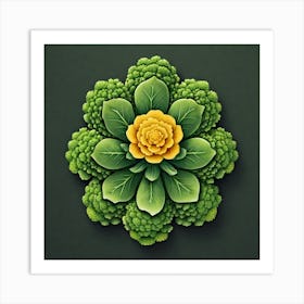 Flower Of Broccoli Art Print