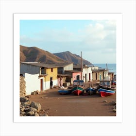 Fishing Village - Fishing Stock Videos & Royalty-Free Footage Art Print