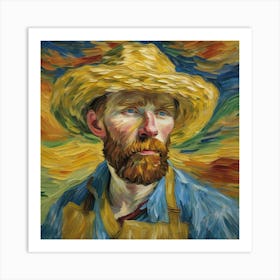 Van Gogh straw hat inspiration 2 Art Print