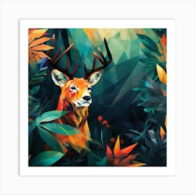 Deer In The Forest Art Print