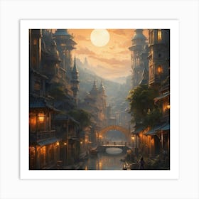 City At Night Art Print