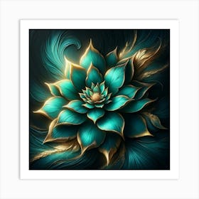 Blue Flower 5 Art Print