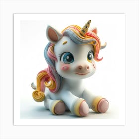 Unicorn 3d Model 32 Art Print