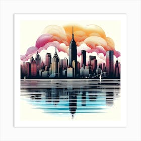 New York City Skyline 24 Art Print