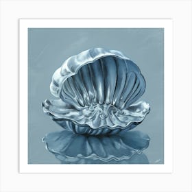 Silver Shell Art Print