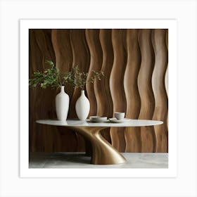 Wavy Table Art Print