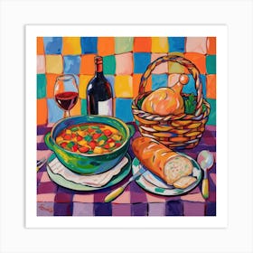 La Locanda Del Buon Vino Trattoria Italian Food Kitchen Art Print