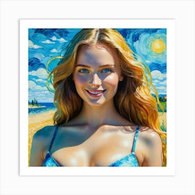 'Sunshine Girl' hu Art Print