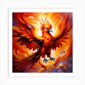 Fiery Phoenix 7 Art Print