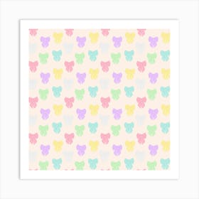 Pastel Bows Art Print