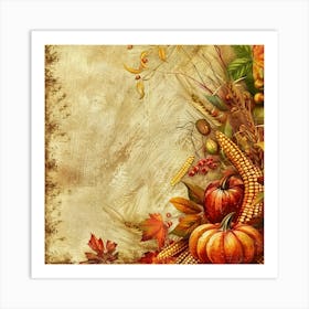 Thanksgiving Background Art Print