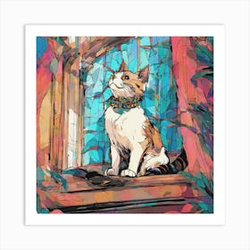 Cat In The Window 4 Art Print