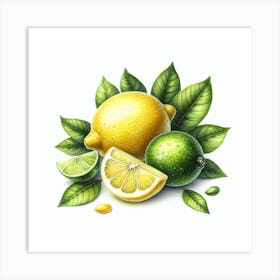 Lemon and Lime 2 Art Print