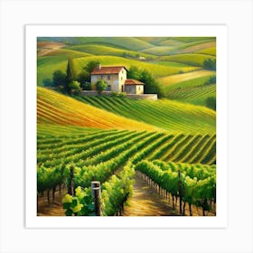 Vineyards In Tuscany 10 Art Print