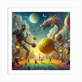 Basketball Game Art Print