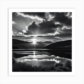 Sunrise Over Lake 17 Art Print