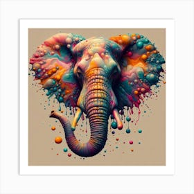 Colorful Elephant 1 Art Print