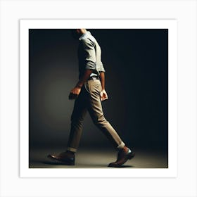 Portrait Of A Man Walking Art Print