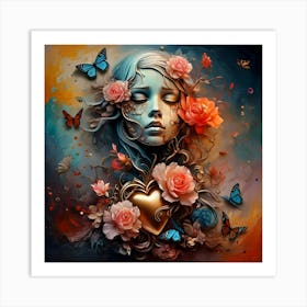 Heart Of Roses Art Print