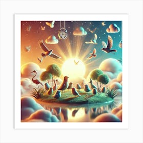 Birds In The Sky 2 Art Print