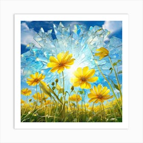 Sunflowers In The Field 2 Art Print