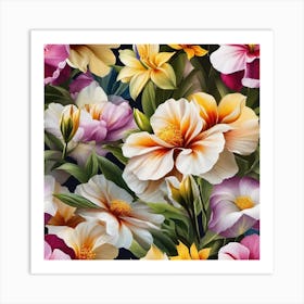 Floral Wallpaper 22 Art Print