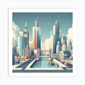 Cityscape Of London Art Print