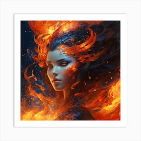 Fire Girl Art Print