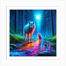 Wolf In The Forest Art Print