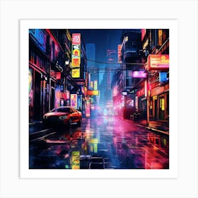 Neon City 7 Art Print