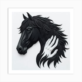 Black Horse 2 Art Print