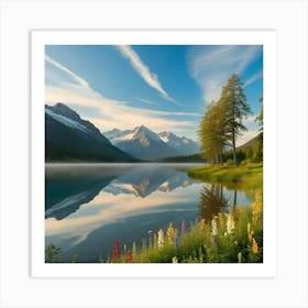 Lake In The Mountains Art Print