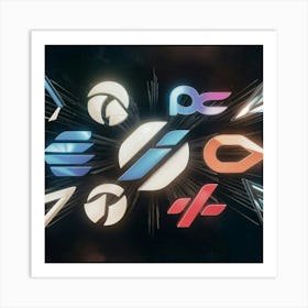 Logo Of Esports Art Print