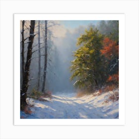 Snow season Art Print