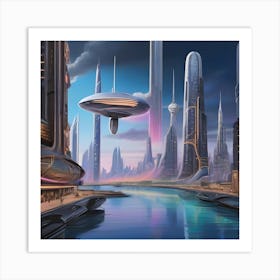 Futuristic City 7 Art Print