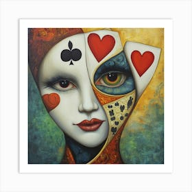 Poker Face # 1 Art Print