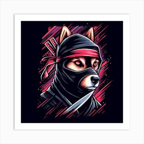 Ninja Dog 1 Art Print