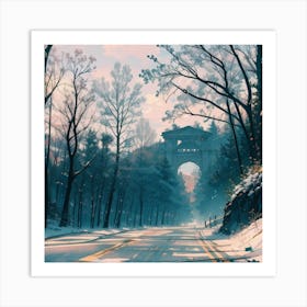 Winter Road Art Print