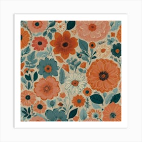 Blooms Canvas Wall Decor 1 Art Print