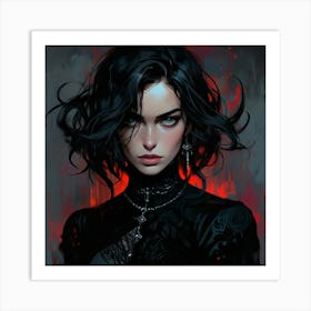 Gothic Girl 4 Art Print