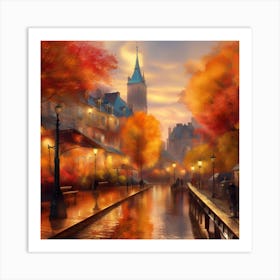 Autumn In Paris Art Print